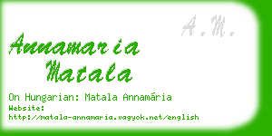 annamaria matala business card